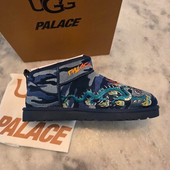 New Ugg x Palace Ultra Mini Boot Blue Camo - Picture 7 of 13